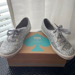 Kate spade Keds. Size 8.5. Women’s.  silver glitter